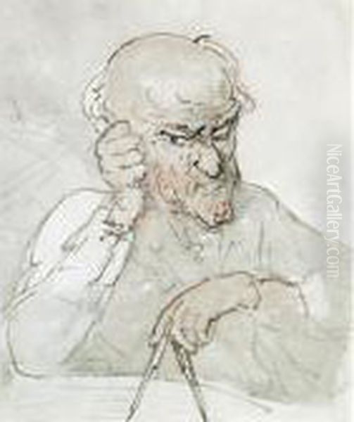 Archimedes Oil Painting by Thomas Rowlandson