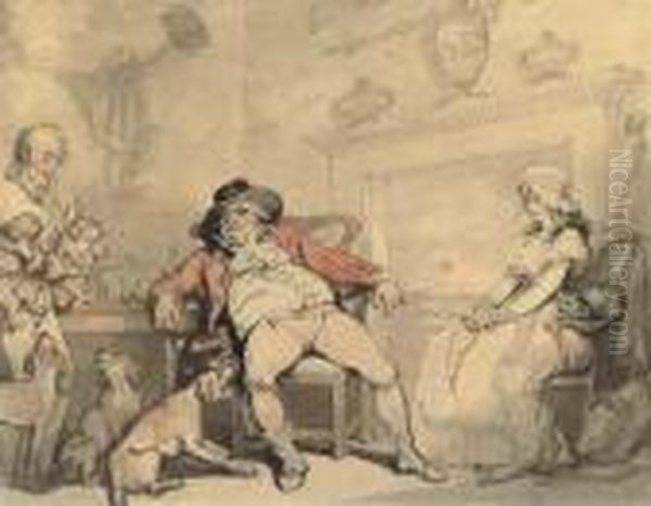 Buying A Pup Oil Painting by Thomas Rowlandson