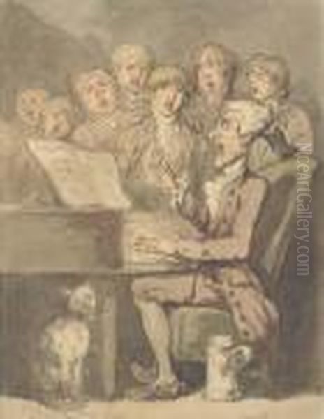 Portrait Of Doctor Guise Oil Painting by Thomas Rowlandson