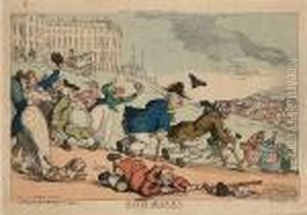 Bath Races Oil Painting by Thomas Rowlandson