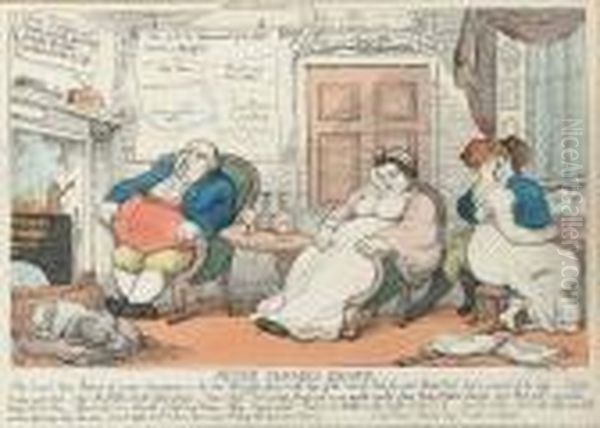 Peter Plumb's Diary Oil Painting by Thomas Rowlandson