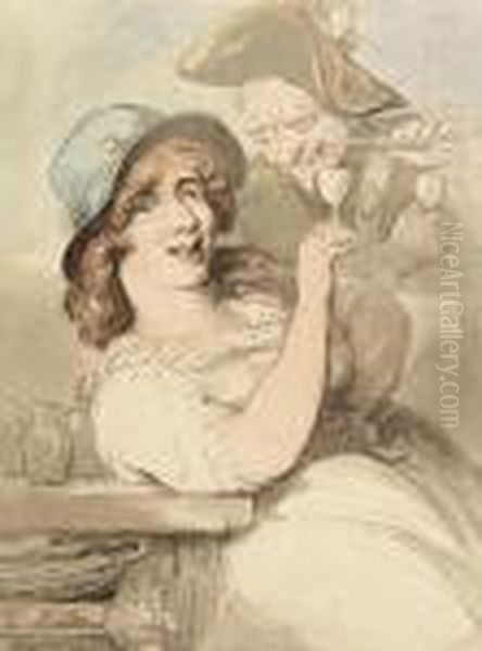 St Giles' Courtship Oil Painting by Thomas Rowlandson