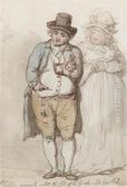 Phillips Commonly Called The God Of The Greeks And His Rib Oil Painting by Thomas Rowlandson