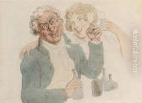 The Tipplers Oil Painting by Thomas Rowlandson