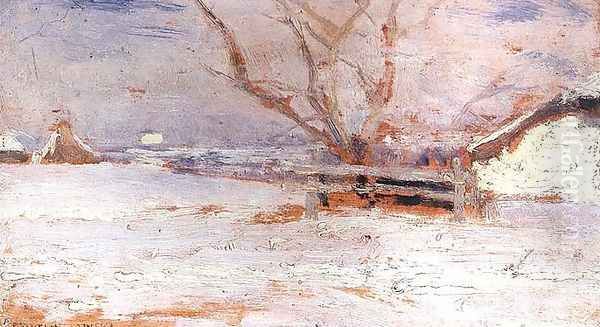 Winter Landscape I Oil Painting by Jan Stanislawski