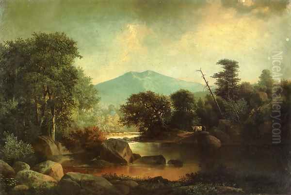 The River Bend Oil Painting by John Mix Stanley