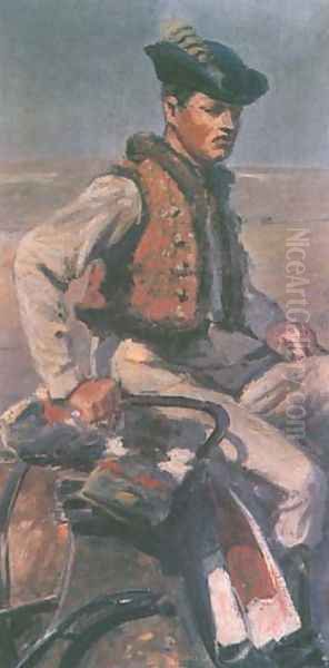 Coachman from the Staff of General Bem Oil Painting by Jan Styka