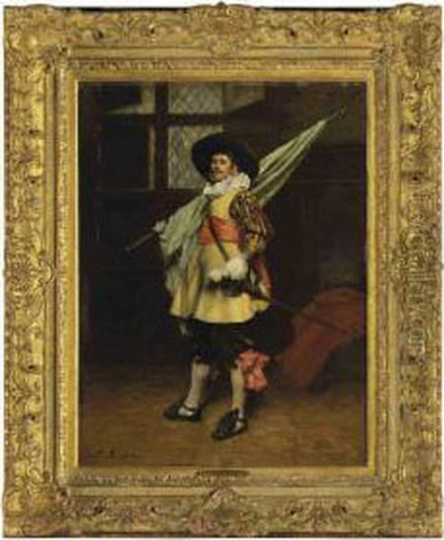 Standard Bearer Oil Painting by Ferdinand Victor Leon Roybet