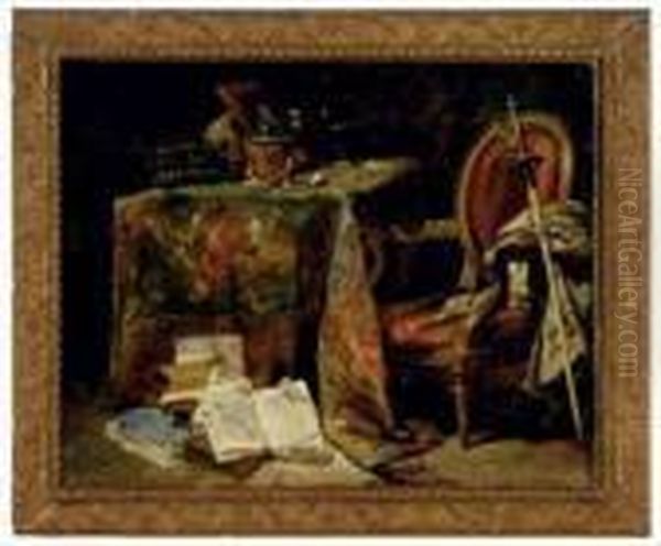 A Corner In The Studio Oil Painting by Ferdinand Victor Leon Roybet