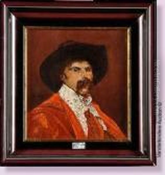 Portrait D'un Mousquetaire Oil Painting by Ferdinand Victor Leon Roybet