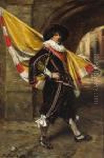 The Standard Bearer Oil Painting by Ferdinand Victor Leon Roybet