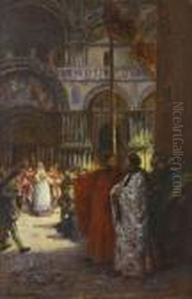 Le Mariage Oil Painting by Ferdinand Victor Leon Roybet