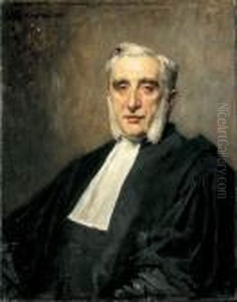 Portrait D'un Magistrat Oil Painting by Ferdinand Victor Leon Roybet