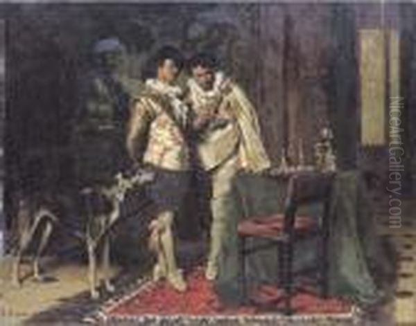 The Connoisseurs Oil Painting by Ferdinand Victor Leon Roybet