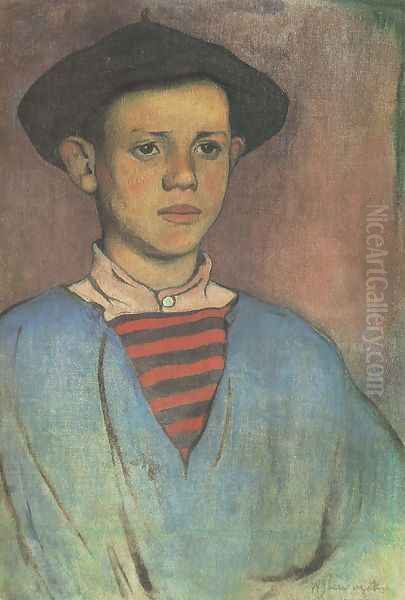 Portrait of a Young Fisherman Oil Painting by Wladyslaw Slewinski