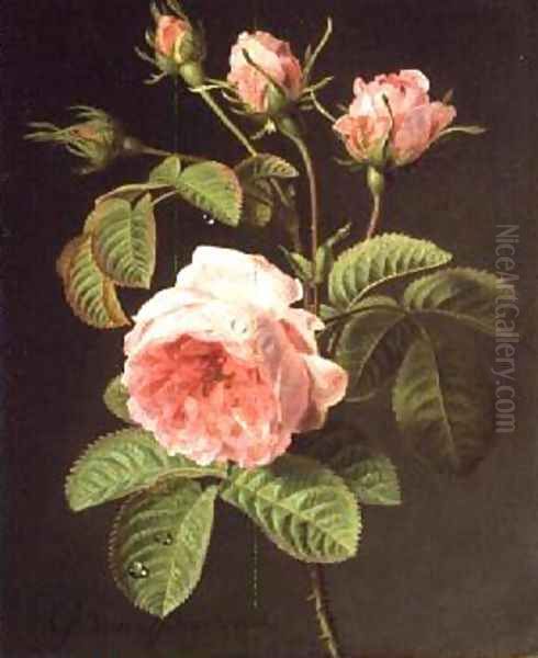 A Branch of Roses Oil Painting by Cornelis van Spaendonck