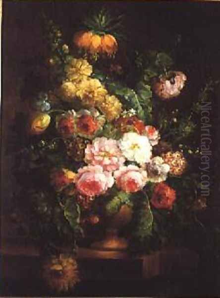 Urn with Flowers Oil Painting by Cornelis van Spaendonck