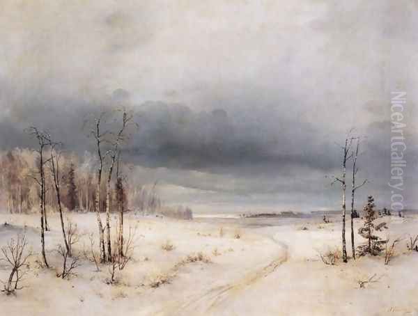 Winter (1870) Oil Painting by Alexei Kondratyevich Savrasov