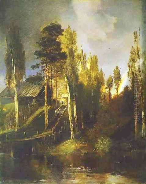 Monastery Gates (1875) Oil Painting by Alexei Kondratyevich Savrasov