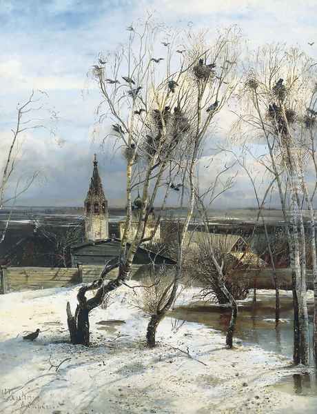 The Rooks have Returned, 1871 Oil Painting by Alexei Kondratyevich Savrasov