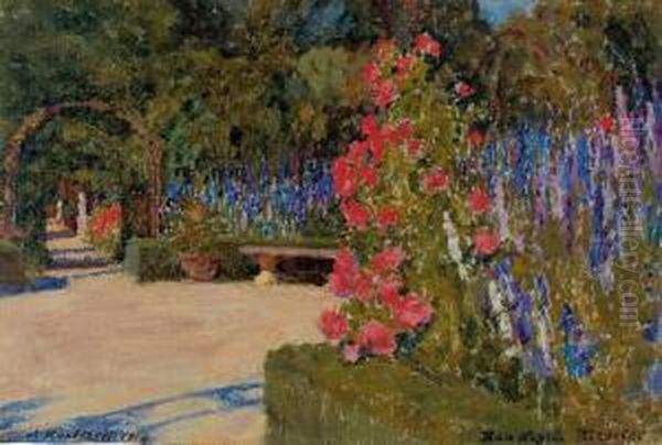 The Garden At Ben-negro, Oil Painting by Aleksandr Rubcov