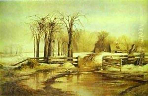 Spring Day 1873 Oil Painting by Alexei Kondratyevich Savrasov