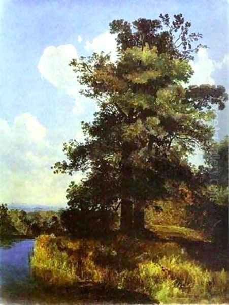 Oaks 1855 Oil Painting by Alexei Kondratyevich Savrasov