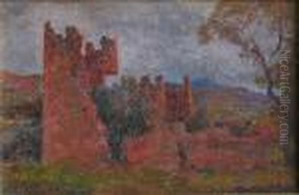 Mansourah - Tlemcen (1947) Oil Painting by Aleksandr Rubcov