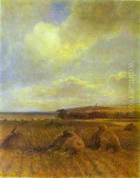 The End Of Summer On The Volga River 1873 Oil Painting by Alexei Kondratyevich Savrasov