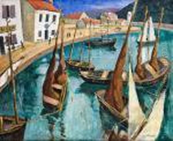 Port W Concarneau Oil Painting by Jan Rubczak