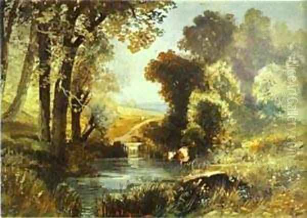 Summer Landscape 1860s Oil Painting by Alexei Kondratyevich Savrasov