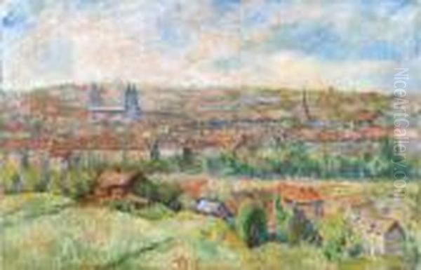 Panorama Rouen Oil Painting by Jan Rubczak