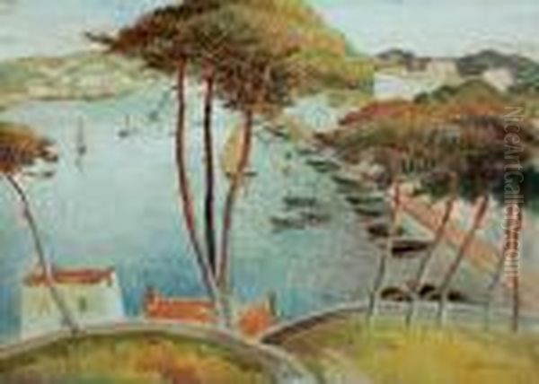 Widok Na Port W Cannes Oil Painting by Jan Rubczak