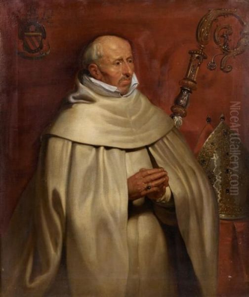 Portrait De Matthaeus Yrsselius, Abbe De Saint Michel A Anvers Oil Painting by Peter Paul Rubens