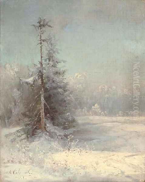 Winter landscape Oil Painting by Alexei Kondratyevich Savrasov