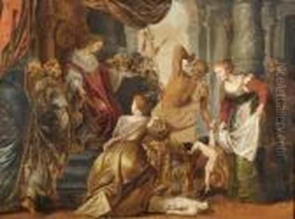 Le Jugement De Salomon Oil Painting by Peter Paul Rubens