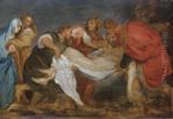 The Entombment, After Titian Oil Painting by Peter Paul Rubens