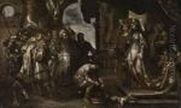 Konigin Tomyris Wird Das Haupt Des Cyprus Gebracht Oil Painting by Peter Paul Rubens