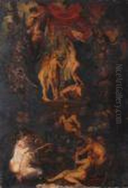 A Bacchanalianorgy Oil Painting by Peter Paul Rubens