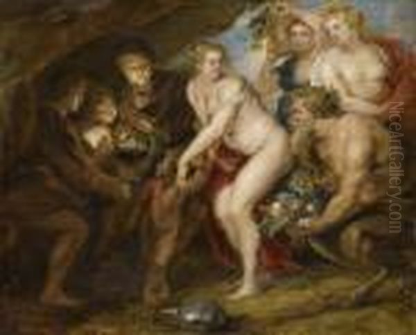 Sine Cerere Et Baccho Friget Venus Oil Painting by Peter Paul Rubens