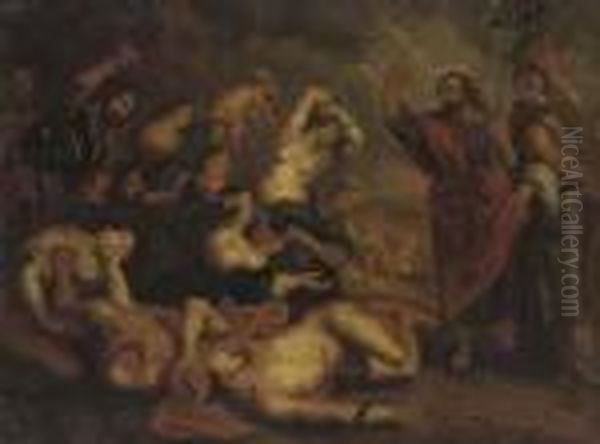 Moses And The Brazen Serpent Oil Painting by Peter Paul Rubens