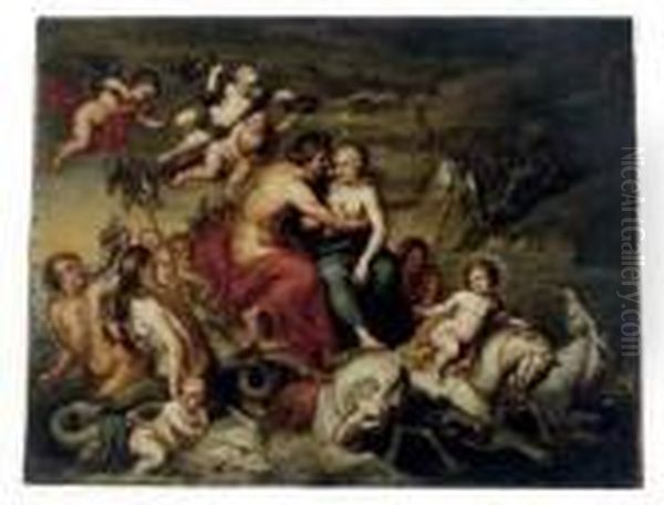 Triumph Of Poseidon And Amphitrite Oil Painting by Peter Paul Rubens