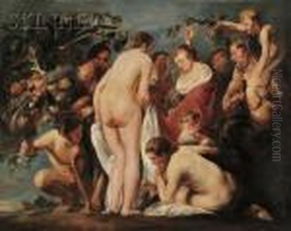 Bacchantes And Satyrs Oil Painting by Peter Paul Rubens