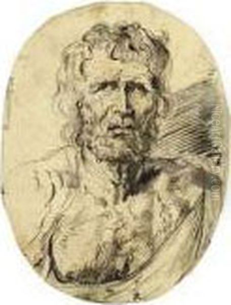 Portrait Bust Of Seneca Oil Painting by Peter Paul Rubens