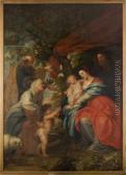 The Holy Family Under The Apple Tree Oil Painting by Peter Paul Rubens