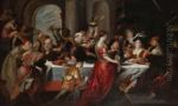 Vrij Naar Het Feest Van Herodes. Oil Painting by Peter Paul Rubens