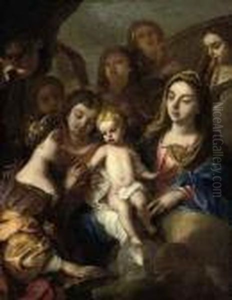 The Mystic Marriage Of Saint Catherine Of Alexandria Oil Painting by Peter Paul Rubens