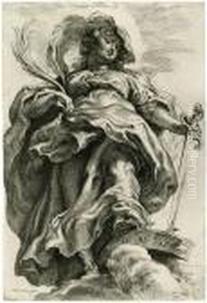 Die Heilige Katharina In Den Wolken Oil Painting by Peter Paul Rubens