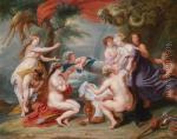 Diana Entdeckt Die Schwangerschaft Der Nymphecallisto Oil Painting by Peter Paul Rubens