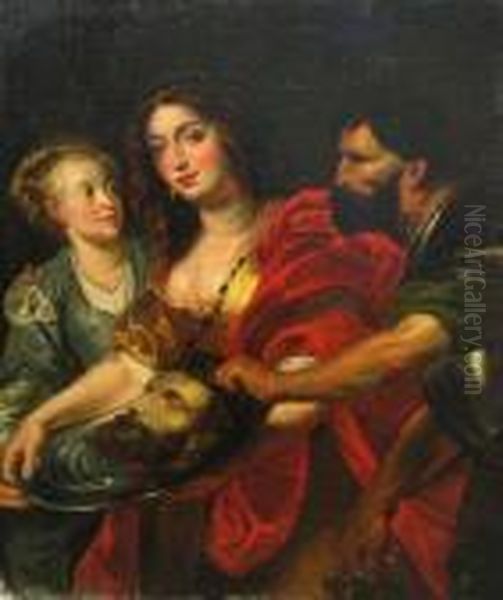 Salome Receives The Head Of Saint John The Baptist Oil Painting by Peter Paul Rubens